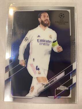 2021 Topps Chrome UEFA Champions League Sergio Ramos #92 Trading Card